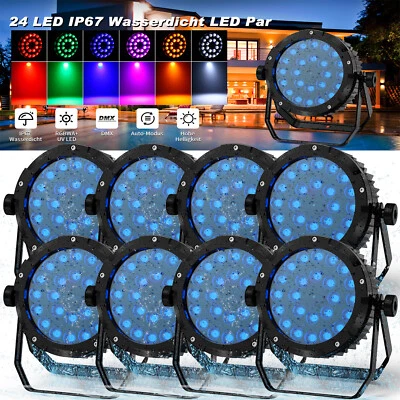 24X15W IP67 Wasserdichtes Par Licht RGBWAUV 6IN1 LED Partylicht Outdoor DJ Party - Bild 1 von 4