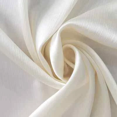 58'' Wide By Yard Crinkled Satin Fabric Crepe Pleated Charmeuse Chiffon Material - Image 1 of 4