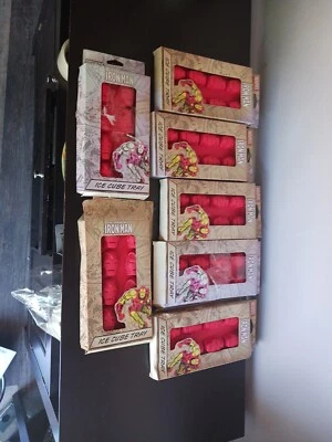 Iron Man Ice Cube Trays Party Pack Of 7 Lot  56 Cubes Marvel Avengers Tr - Image 1 of 4