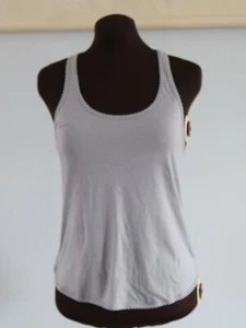 LULULEMON Mujer 105 F RacerBack Atlético Yoga Camiseta sin mangas Cuchara plateada Gris - Imagen 1 de 4