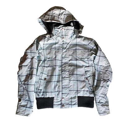 Jaqueta O'NEILL Freedom Feminina M Forrada com Capuz Inverno Esqui Snowboard Azul Cinza - Imagem 1 de 4