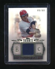 CARLTON FISK 2013 TOPPS TRIBUTE RETIRED REMNANTS JERSEY #/99 *BOSTON RED SOX*