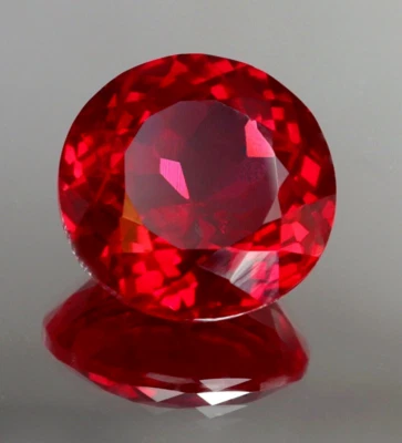 10.45 Ct. UNHEATED AAA+ LOOSE GEMSTONE PIGEON BLOOD RED RUBY ROUND CUT FOR RING - Image 1 of 4