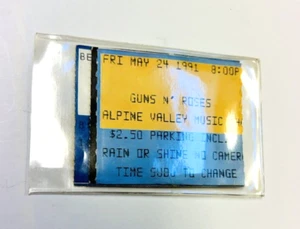 Guns And Roses Ticket Stub Alpine Valley Skid Row Tour May 24, 1991 - Picture 1 of 3