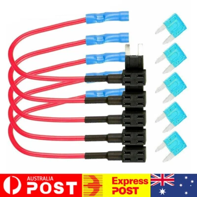 5Pcs Add A Circuit Fuse Tap Car Mini Micro Blade Fuse Box Holder 12V Low Profile - image 1 of 4