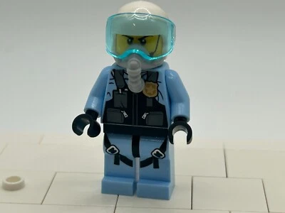 LEGO City Sky Police Jet Pilot with Oxygen Mask minifigure 60208 cty0997 - Image 1 of 4