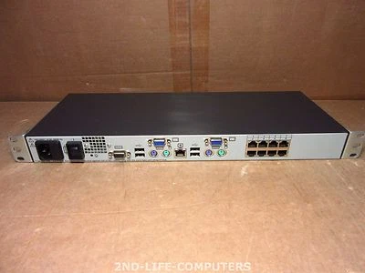 HP AF616A 517960-001 0x2x8 Port RJ-45 G2 1U KVM Server Console Switch - Bild 1 von 3