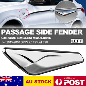 Front Left Side Fender Trim Finisher Chrome For BMW F25 X3 09-17 F26 X4 13-18 AU
