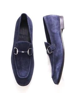 960 $ Ermenegildo Zegna – marineblaue Wildleder-Loafer – 10,5 US (9,5 EU) - Bild 1 von 6