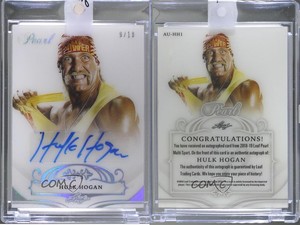 2018-19 Leaf Pearl Auto /10 Hulk Hogan #AU-HH1 Auto