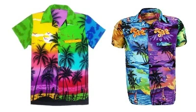 KIKLO HERREN HAWAIIIANISCHES SHIRT STAG BEACH HAWAII ALOHA PARTY SOMMERURLAUB SCHICKE MIX PALME