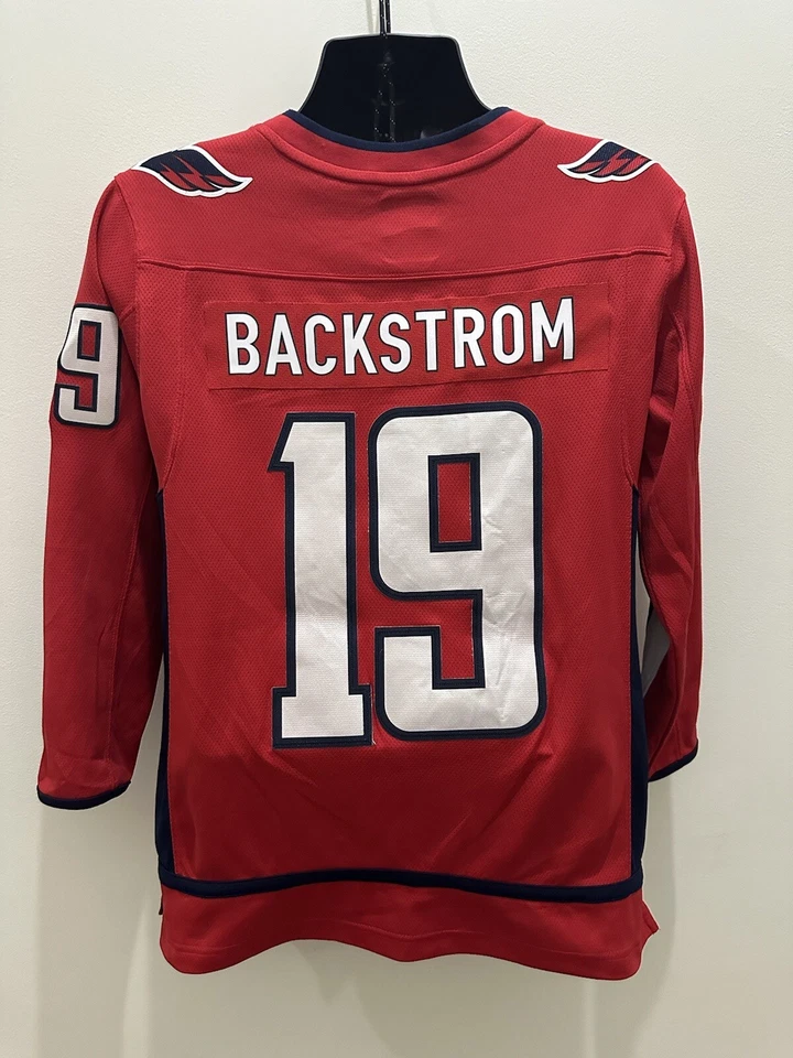 Camiseta deportiva para mujer FANATICS Nicklas Backstrom #19 roja Home Breakaway Player mediana Foto 1 de 4