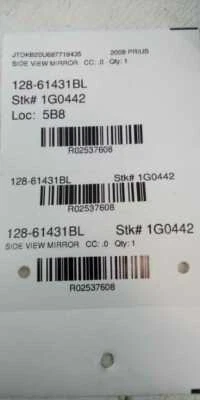 2008 2009 TOYOTA PRIUS DRIVER LEFT POWER SIDE VIEW MIRROR OEM 8S2 BLUE - Image 1 of 4