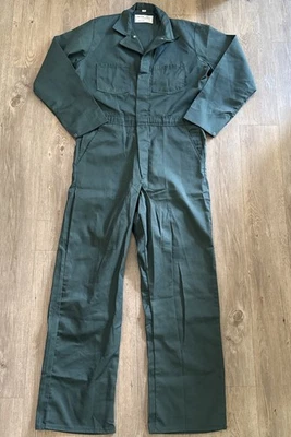 Vintage American Coveralls Size Small Boiler Suit Green Mechanic USA Deadstock - Image 1 of 4
