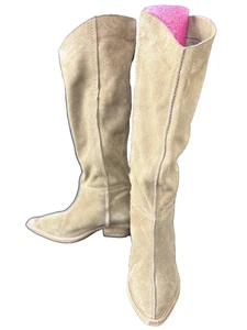 Free People Sway Low Slouch Boots EUR 38 / US 7,5 W Größe hellbraun Wildleder kniehoch - Bild 1 von 24