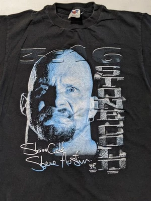 Винтажная футболка 1990-х Stone Cold Steve Austin с большим принтом WWE WWF WCW Wrestling 1998 - Изображение 1 из 4