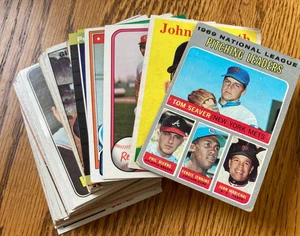 VINTAGE BASEBALL KARTEN LOT 54 STARS, HALL OF FAMERS und COMMONS - Bild 1 von 5