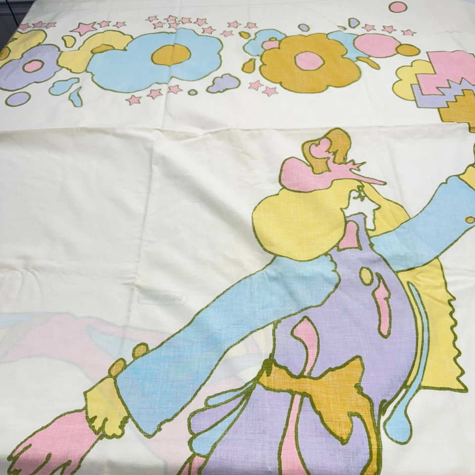 De colección Peter Max Doble Hoja Plana Volante Olímpico Años 70 Bailarín Psicodélico mcm Años 70 Foto 1 de 4