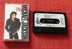 MICHAEL JACKSON - CASSETTE TAPE WITH PAPER LABELS - BAD - Picture 1 of 6