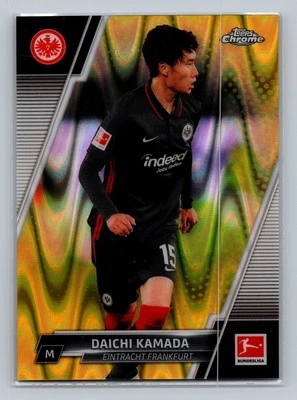 2021-22 Topps Chrome Bundesliga #39 Daichi Kamada Gold RayWave Refractors - Image 1 of 2