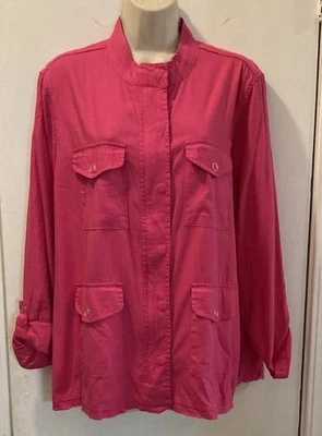 Multiples large Fuchsia Utility Jacket 25-356-03 - Image 1 of 4