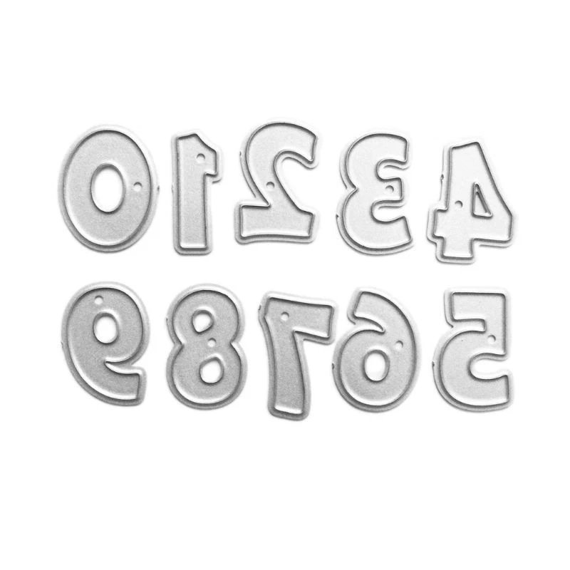 Paper Cutter Cutting Dies Numbers, Metal Cutting Stencil Number ...