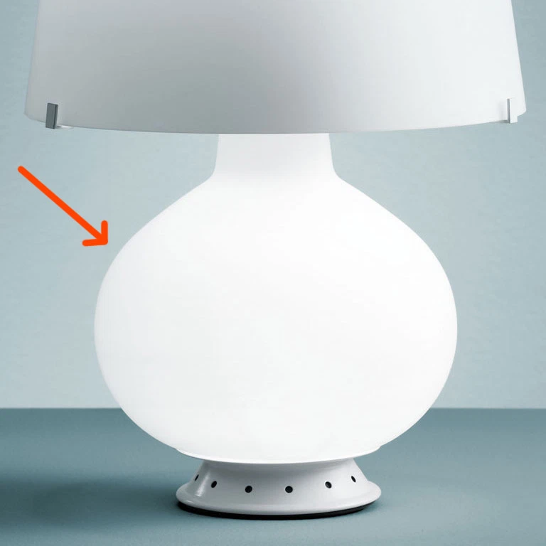 Fontana Arte Fontana Ricambio Globo vetro bianco - Image 1 of 1