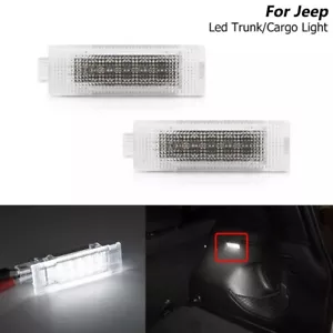 2x White LED Glove Box Trunk Luggage Light For 2014- Jeep Cherokee KL Renegade - Picture 1 of 13