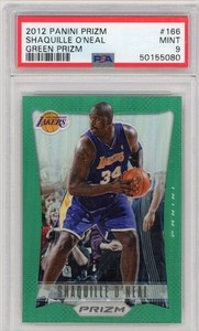 2012 Green Prizm Shaquille O'neal  #166 PSA 9