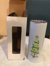 Holiday Christmas Tree, Zone Grace Skinny Tumbler 20oz.  w/lid Insulated.