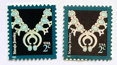 2004/2007 Singles 3750 & 3753! US Stamps Mint MNH Navajo Turquois Necklace! XF - Image 1 of 2
