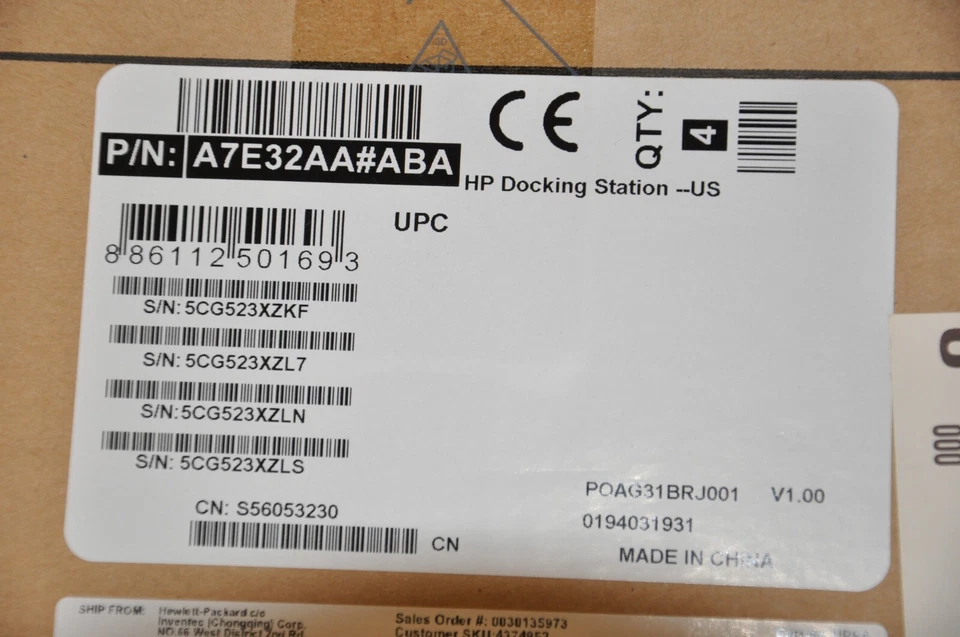 Genuine HP Docking Station ProBook EliteBook 90W HSTNN-I11X A7E32AA