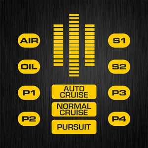 KITT COCKPIT Michael Knight Hasselhoff Rider Yellow Vinyl Decal Sticker Sticker - Picture 1 of 1