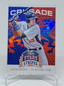 2015 Panini Stars and Stripes Crusade Red/BLUE /49 Austin Bergner #8 E3C - Picture 1 of 2