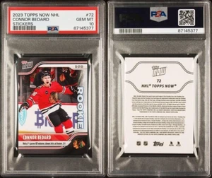 Connor Bedard RC, Stickers #72 - 2023 Topps Now NHL - PSA 10 GEM MT - Picture 1 of 1