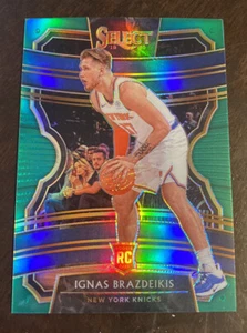 2019-20 SELECT IGNAS BRAZDEIKIS CONCOURSE GREEN #ED 3/5 SSP RC KNICKS - Picture 1 of 2