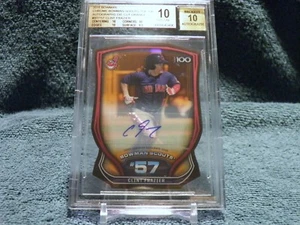 CLINT FRAZIER 2015 Bowman Chrome Scouts BGS10/10 RC AUTO #1/25 ORANGE DIE CUT ! - Picture 1 of 6