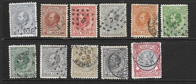 Netherlands - 1872-1888- King William III  set Used - Image 1 of 4