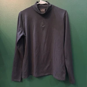 Nike Air Jordan Training Shirt Long Sleeve Adult L Black Mock Neck Tight 19x25 - Picture 1 of 5