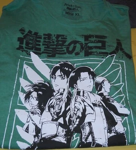 ATTACK ON TITAN - Men's T-shirt - SIZE XL - X LARGE - Color: GREEN - NWOT - Picture 1 of 1