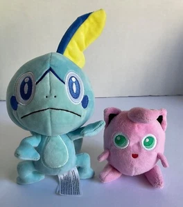 "Lote de 2 juguetes de peluche Pokemon Sobble 8"" y Jigglypuff 5""" - Imagen 1 de 11