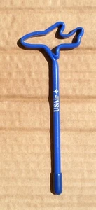 US Air Airlines Vintage blau gebogen Flugzeug Stift Promo - LESEN - Bild 1 von 2