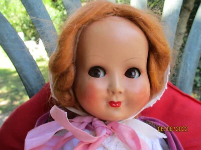 ANTICA BAMBOLA ANNI 40 CARTAPESTA GESSATA OTTIME CONDIZIONI - altezza 45 cm. - Immagine 1 di 4