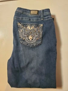 Woman's EARL Jeans Embellished Pockets Size Denim 14 - Picture 1 of 12