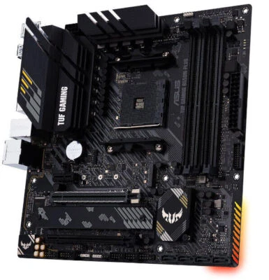 ASUS TUF GAMING B550M PLUS AMD B550 Socket AM4 Micro ATX DDR4-SDRAM Motherboard. - Image 1 of 4