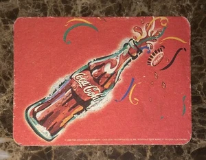 Coca-Cola Classic Drink Coaster 1999 vintage rojo rectangular - Imagen 1 de 3