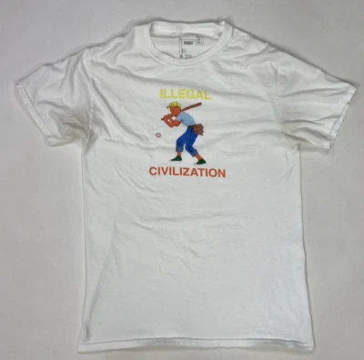 Illegal Civilization Graphic T-shirt Men Small White Short Sleeve - Image 1 of 4