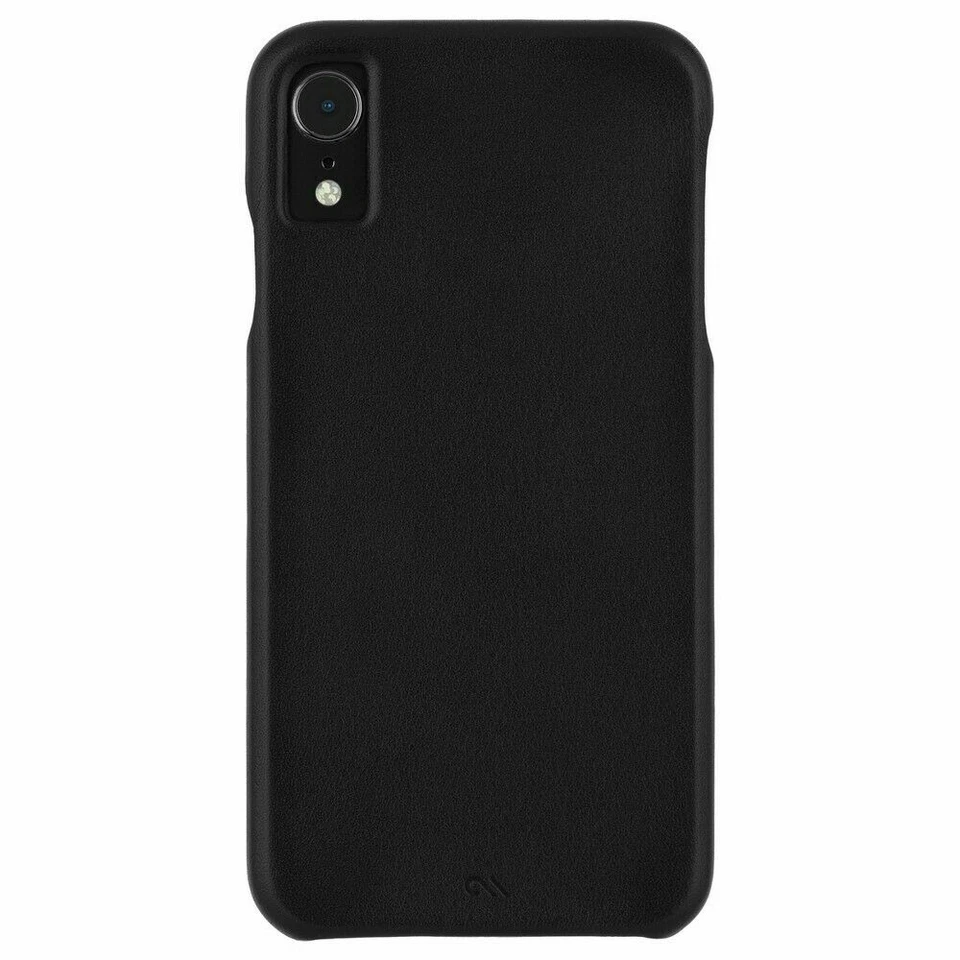 Case-Mate Barely There Genuine Black Leather Case for Apple iPhone XR