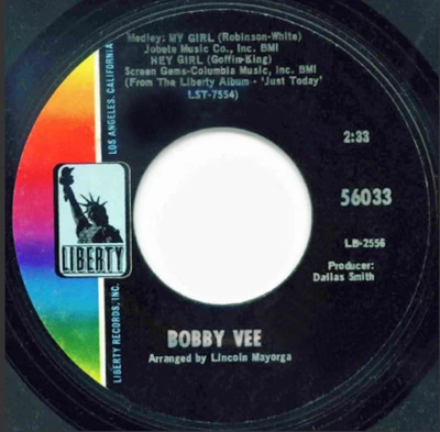 Bobby Vee – My Girl / Hey Girl 45 RPM RECORD  Foto 1 de 2