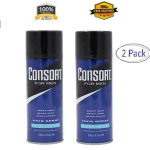 Nuevo spray para el cabello Consort For Men Shine Enhancing Extra Hold, paquete de 2 de 8,3 oz - Imagen 1 de 7